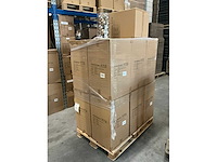 Partij glazen kerstballen 80mm grey combi 15/tube (104 tubes) - afbeelding 2 van  3