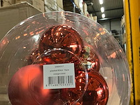 Partij glazen kerstballen 80mm orange combi 15/tube (112 tubes) - afbeelding 2 van  4