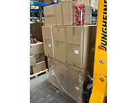 Partij glazen kerstballen 80mm orange combi 15/tube (112 tubes) - afbeelding 3 van  4