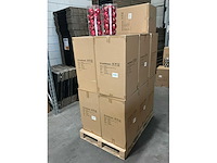 Partij glazen kerstballen 80mm pearl red 15/tube (106 tubes) - afbeelding 2 van  4