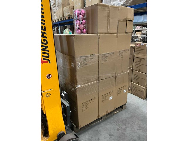 Partij glazen kerstballen 80mm pink combi 15/tube (111 tubes) - afbeelding 3 van  4