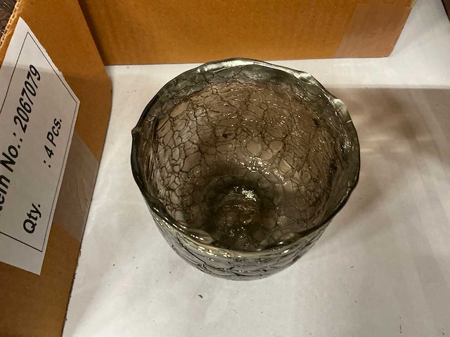 Partij glazen theelichthouders h8xø9cm (44x) - afbeelding 2 van  4