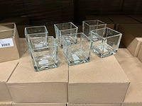Partij glazen vaasjes 8x8x8cm (360x) - afbeelding 3 van  5