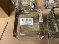 Partij glazen vaasjes 8x8x8cm (360x) - afbeelding 4 van  5