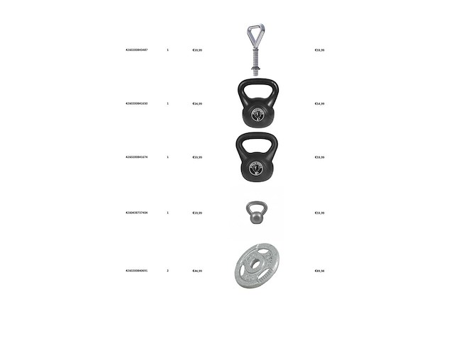 Partij gorilla fitness artikelen - 50 items - afbeelding 17 van  28