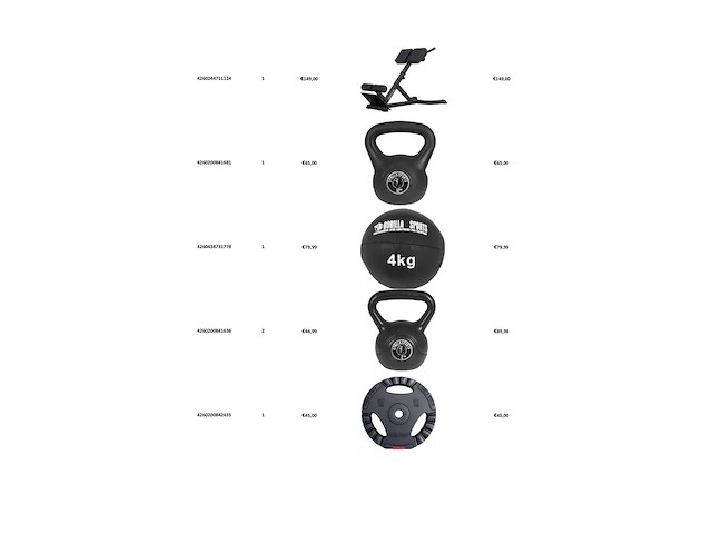 Partij gorilla fitness artikelen - 50 items - afbeelding 21 van  28