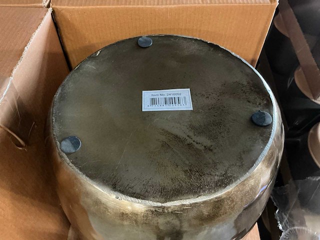 Partij goud kleurige potten ø32xh31cm (40x) - afbeelding 3 van  5