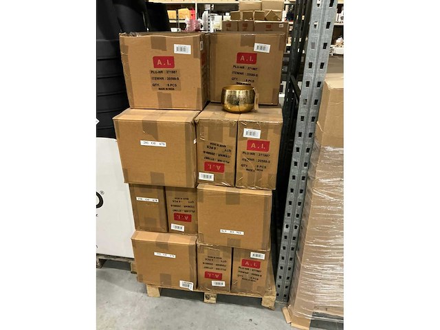 Partij gouden bloempotten h12xø16,5 (270x) - afbeelding 3 van  4