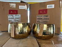 Partij gouden bloempotten h12xø16,5 (354x) - afbeelding 1 van  6