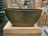 Partij goudkleurige potten 72x19,5h36cm (11x) - afbeelding 1 van  5