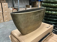 Partij goudkleurige potten 72x19,5h36cm (11x) - afbeelding 2 van  5