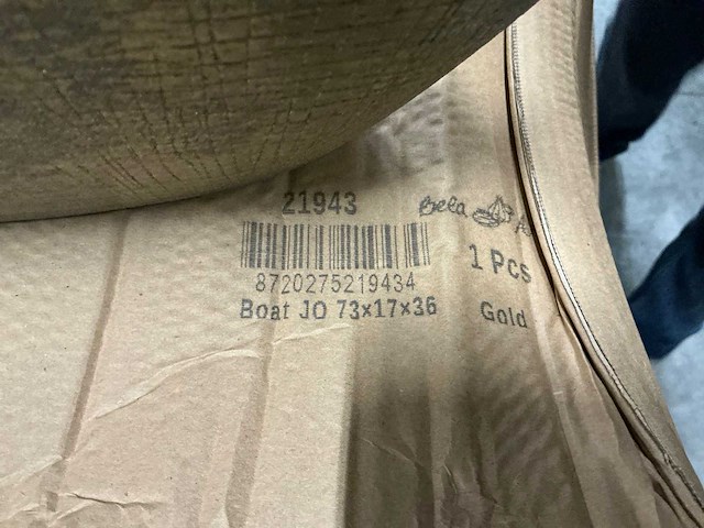 Partij goudkleurige potten 72x19,5h36cm (11x) - afbeelding 4 van  5