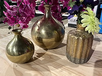 Partij goudkleurige vaasjes - afbeelding 2 van  2