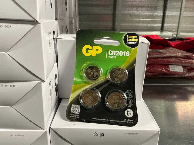 Partij gp cr2016 batterijen 4/per pack (540x) - afbeelding 2 van  4