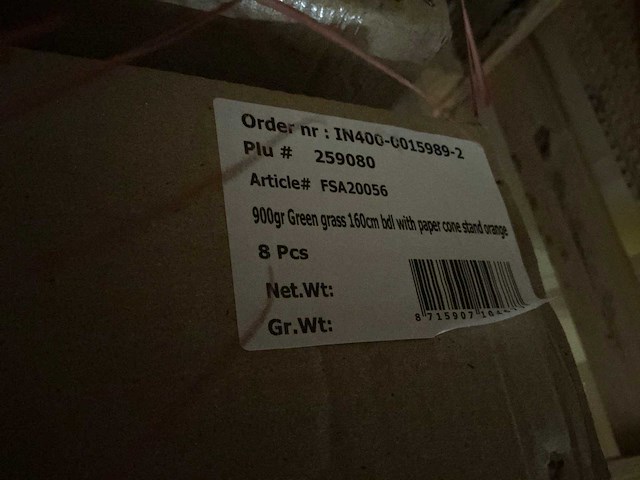 Partij green grass with paper cone stand orange (32x) - afbeelding 5 van  5