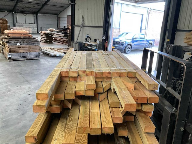 Partij grenen balken 80-180x6,5x4,5 cm - afbeelding 3 van  8