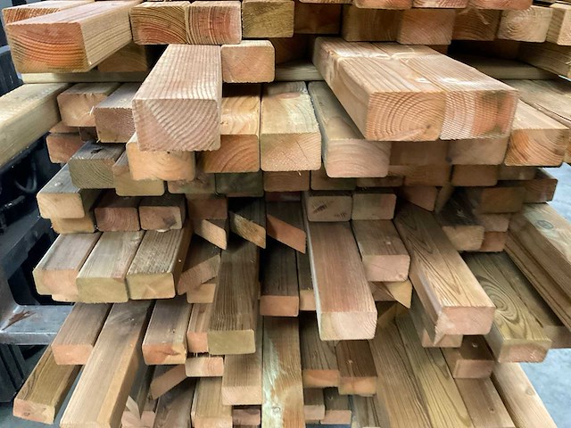 Partij grenen balken 80-180x6,5x4,5 cm - afbeelding 9 van  9