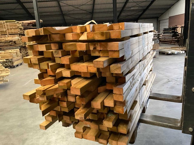 Partij grenen balken 80-180x6,5x4,5 cm - afbeelding 4 van  9