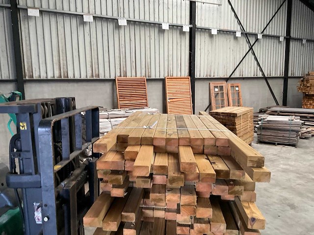 Partij grenen balken 80-180x6,5x4,5 cm - afbeelding 7 van  8