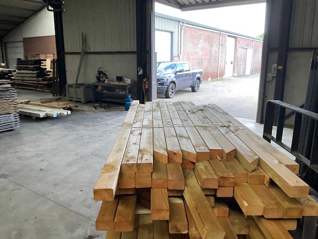 Partij grenen balken 80-180x6,5x4,5 cm - afbeelding 1 van  6