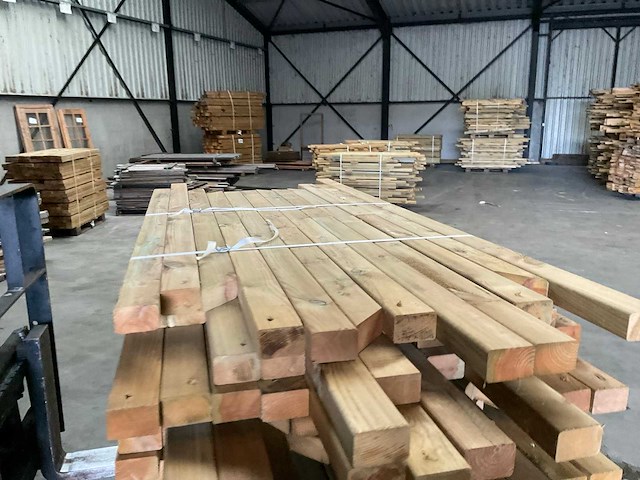 Partij grenen balken 80-180x6,5x4,5 cm - afbeelding 8 van  9