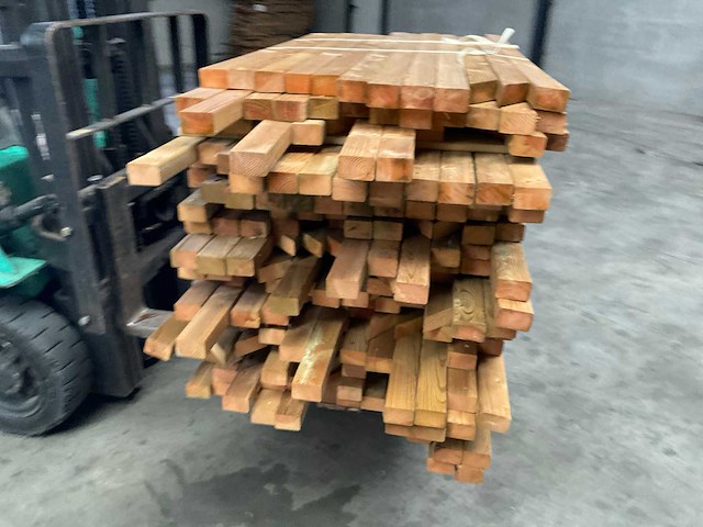 Partij grenen balken 80-180x6,5x4,5 cm - afbeelding 6 van  9