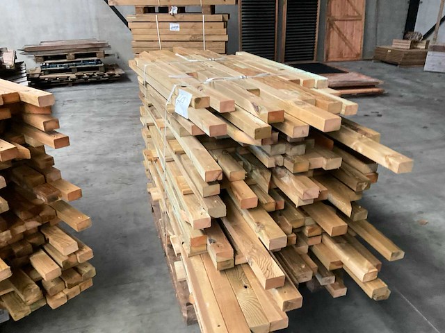 Partij grenen balken 80-180x8,5x4,5 cm - afbeelding 6 van  8
