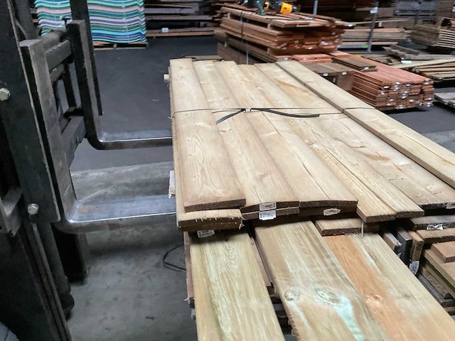 Partij grenen geïmpregneerde tuinplanken 180-240x14x1,6 cm - afbeelding 9 van  11