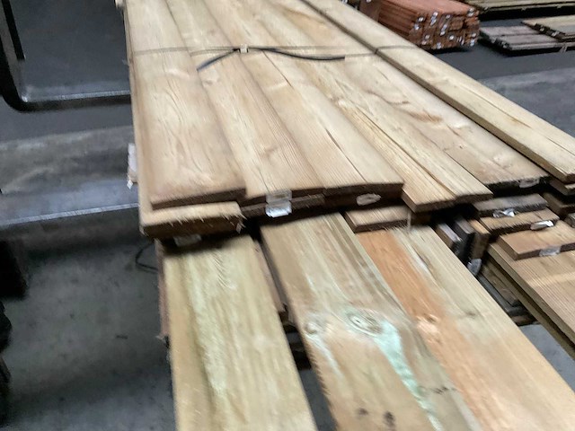 Partij grenen geïmpregneerde tuinplanken 180-240x14x1,6 cm - afbeelding 11 van  11