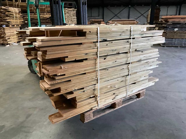 Partij grenen planken 80-180x14x1,8 cm - afbeelding 2 van  4