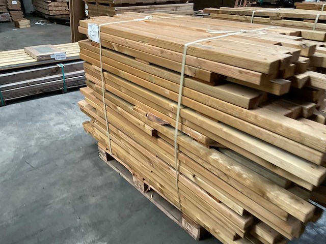 Partij grenen regels geïmpregneerd - 190-60x6,8x4,5 cm - afbeelding 3 van  8