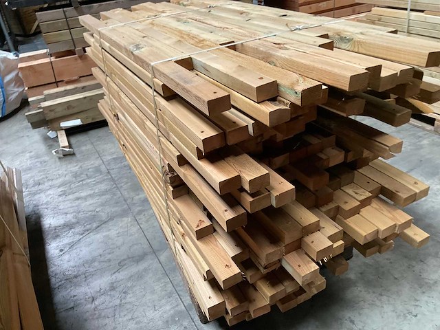 Partij grenen regels geïmpregneerd - 190-60x6,8x4,5 cm - afbeelding 6 van  7