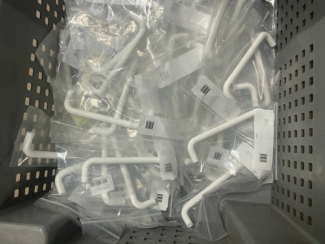 Partij grepen mini kunststof wit 128mm - afbeelding 3 van  4