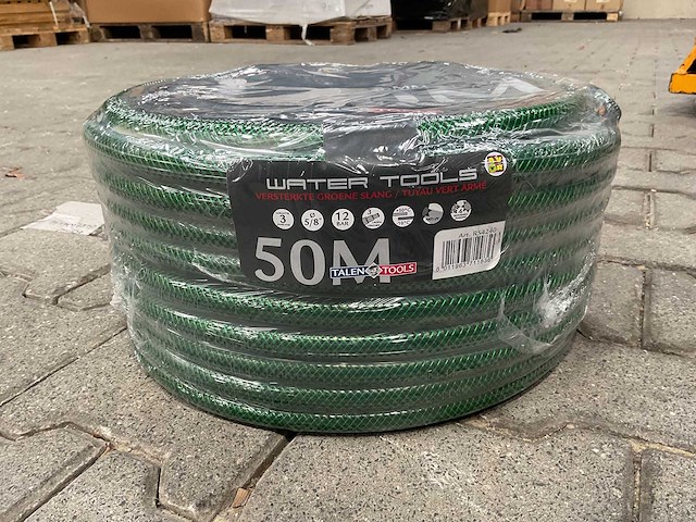 Partij groene tuinslang versterkt 1/2” 25 meter (4x) - afbeelding 2 van  3