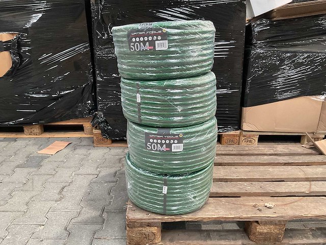 Partij groene tuinslang versterkt 1/2” 25 meter (4x) - afbeelding 3 van  3