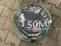 Partij groene tuinslang versterkt 1/2” 25 meter (5x) - afbeelding 1 van  3