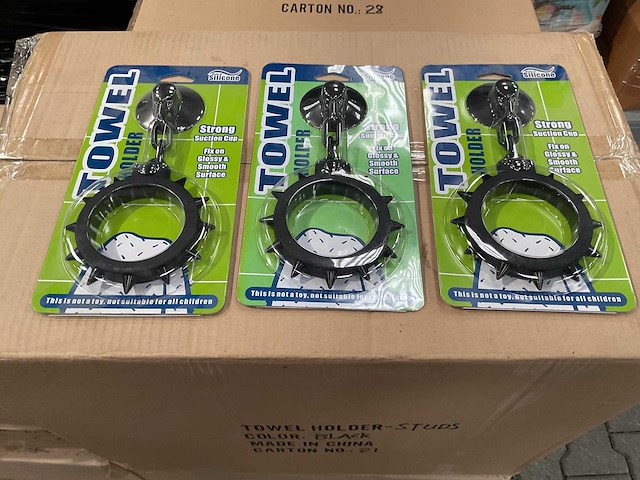 Partij handdoek hangers - zwart (250x) - afbeelding 1 van  5