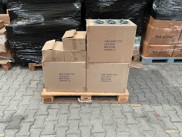 Partij handdoek hangers - zwart (250x) - afbeelding 2 van  5