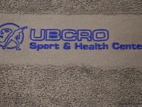 Partij handdoeken met opdruk "ubcro sport & health center" - afbeelding 3 van  4