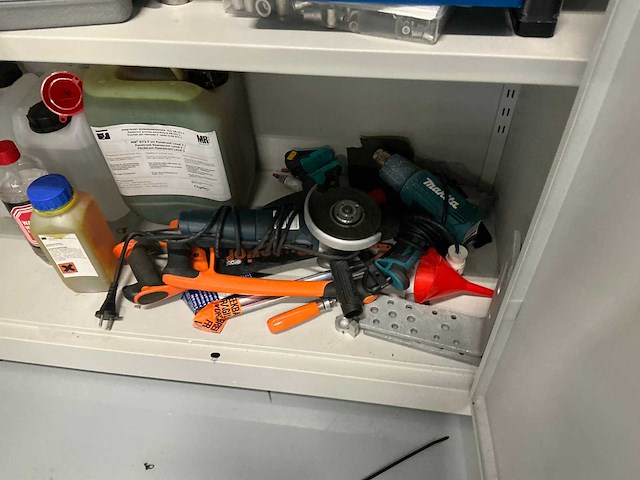 Partij handgereedschap en divers met manitan werkplaatskast - afbeelding 4 van  9