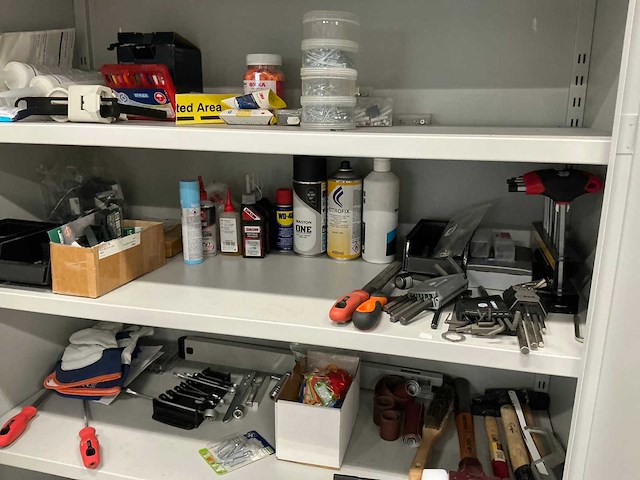 Partij handgereedschap en divers met manitan werkplaatskast - afbeelding 8 van  9