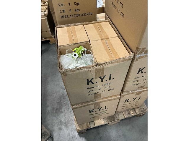 Partij hangende decoratie cactussen 100cm (96x) - afbeelding 3 van  3