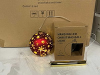 Partij hanging led christmas ball light ø10cm with timer (36x) - afbeelding 1 van  3