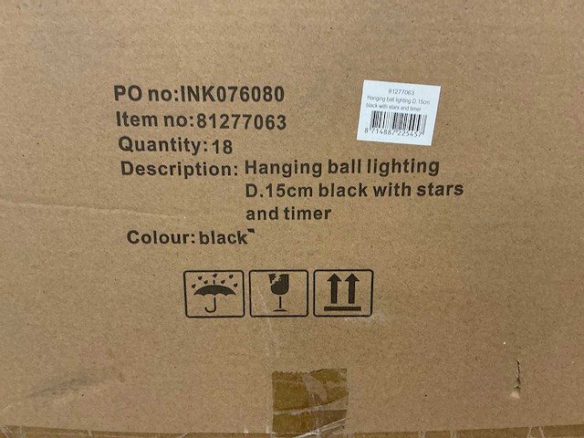 Partij hanging led christmas ball light ø15cm with timer (22x) - afbeelding 3 van  3