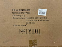 Partij hanging led christmas ball light ø15cm with timer (22x) - afbeelding 3 van  3