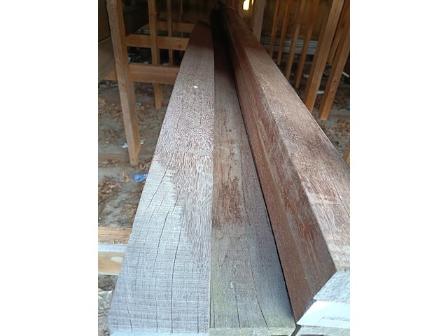 Partij hardhouten planken en balken - afbeelding 3 van  4