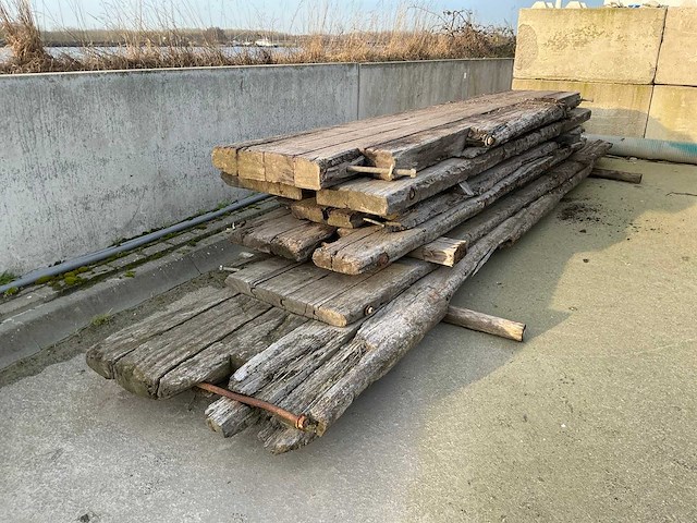 Partij hardhouten schotten - afbeelding 2 van  5