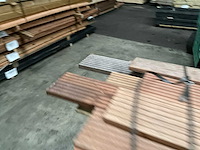 Partij hardhouten vlonderplanken geschaafd - 14,5x2,5 cm - afbeelding 5 van  8