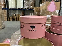 Partij hat box + ears carton ø14x10cm (144x) - afbeelding 3 van  5