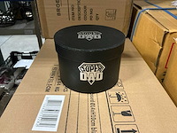 Partij hat box fathersday cardboard ø14xh10cm black (180x) - afbeelding 1 van  5